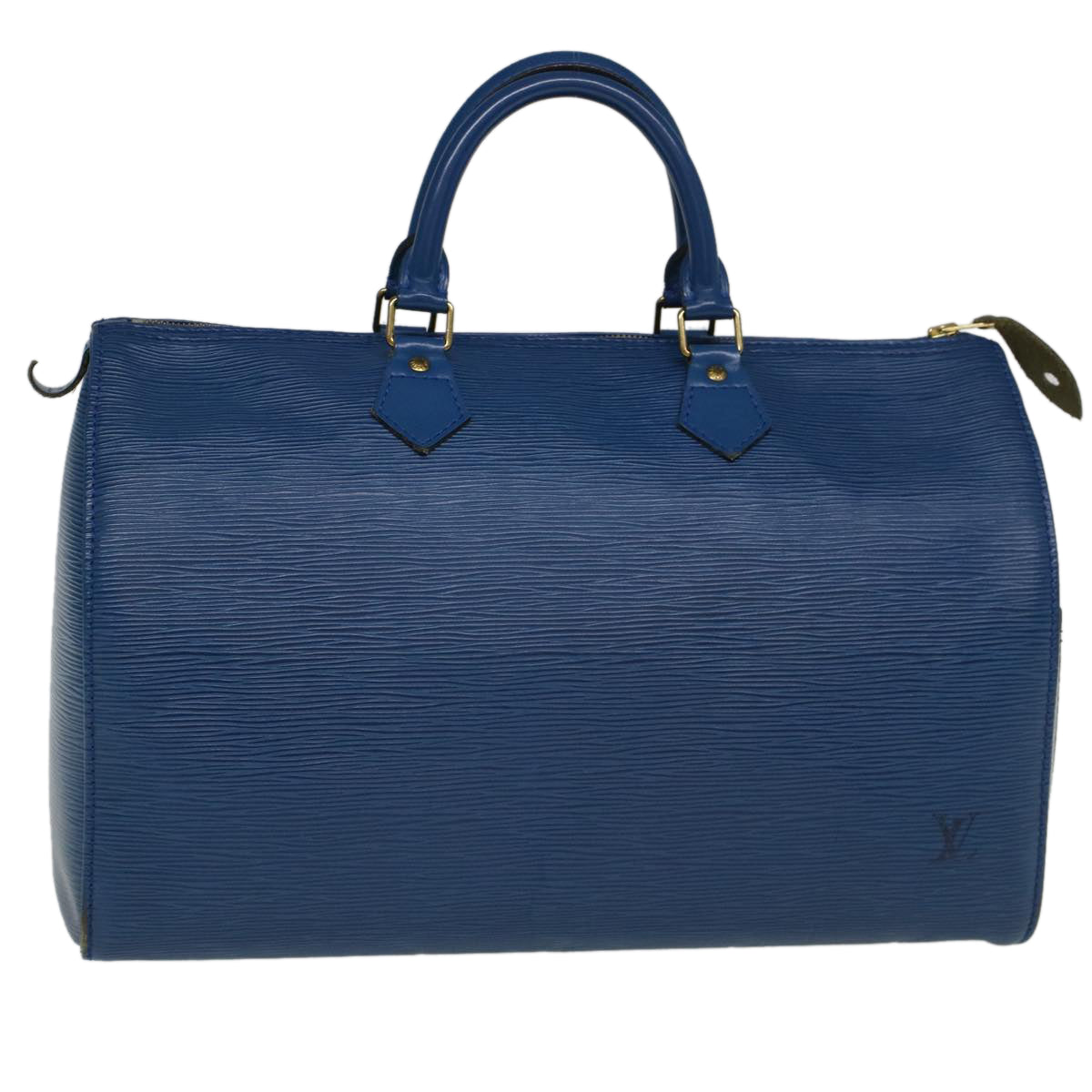 LOUIS VUITTON Epi Speedy 35 Hand Bag Blue LV Auth 42797