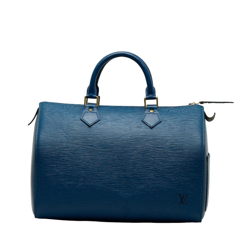 Louis Vuitton Epi Speedy 30 Handbag Mini Boston Bag Tread Blue Leather Louis Vuitton | Studio Nafay