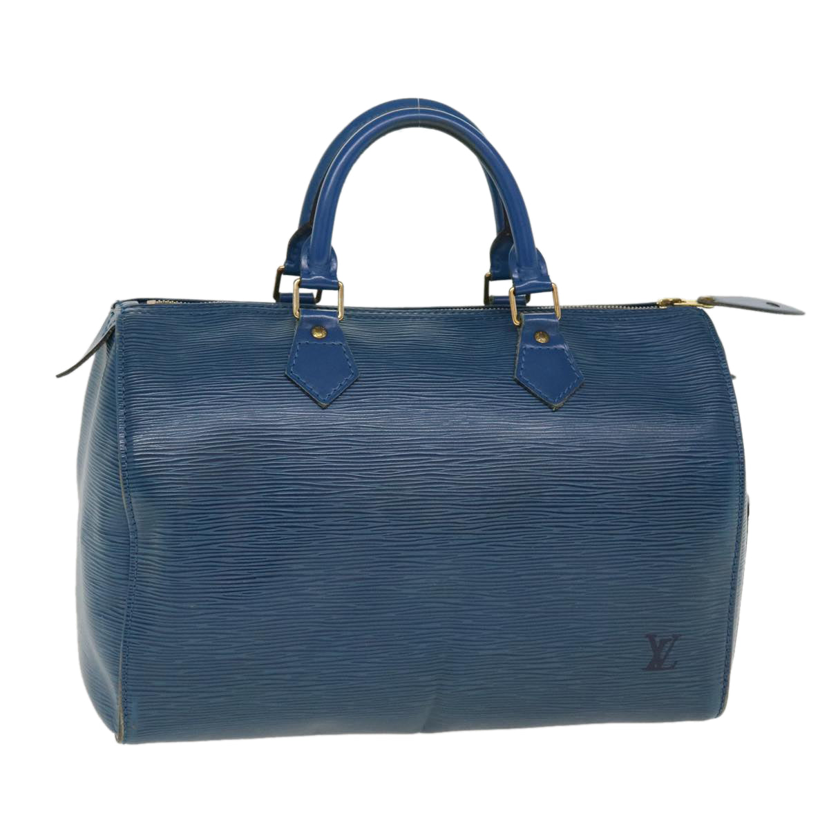 LOUIS VUITTON Epi Speedy 30 Hand Bag Toledo Blue LV Auth 38527
