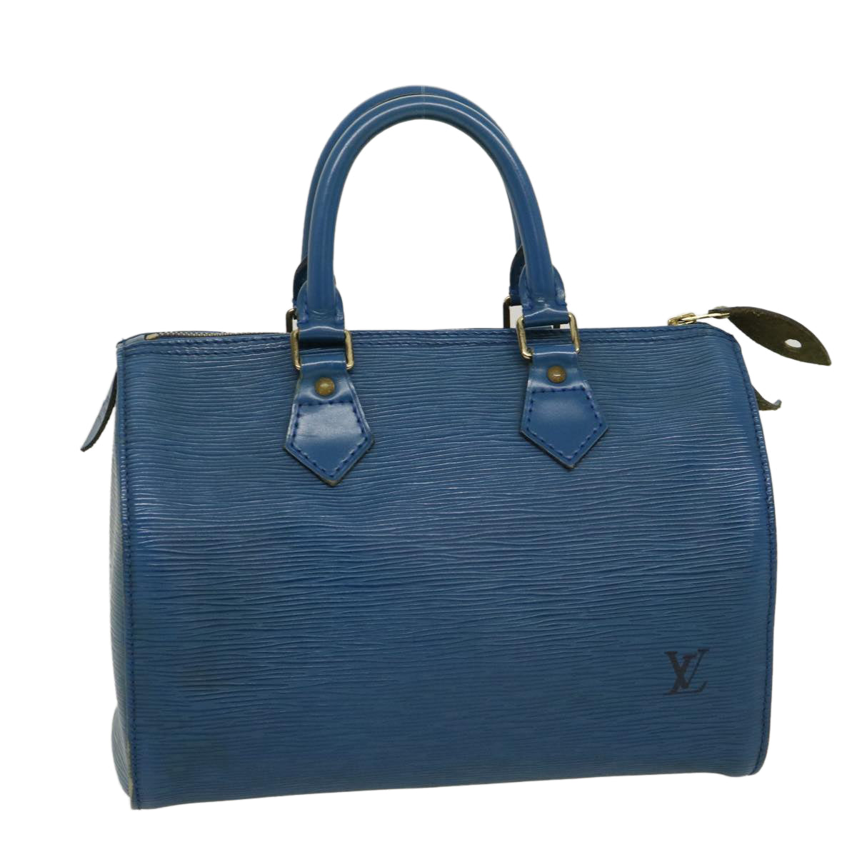 LOUIS VUITTON Epi Speedy 25 Hand Bag Blue LV Auth am2466g