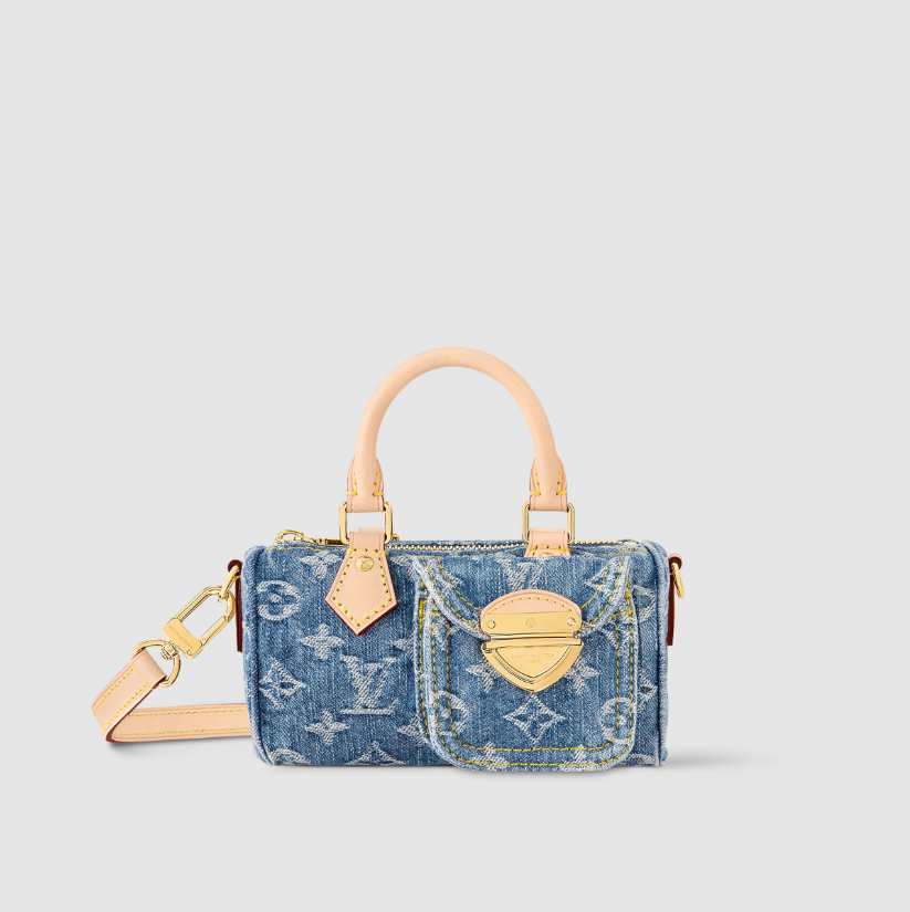 Louis Vuitton Denim Blue Nano Speedy | Studio Nafay