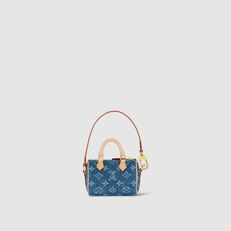 Louis Vuitton Denim Micro Speedy Bag Charm | Studio Nafay