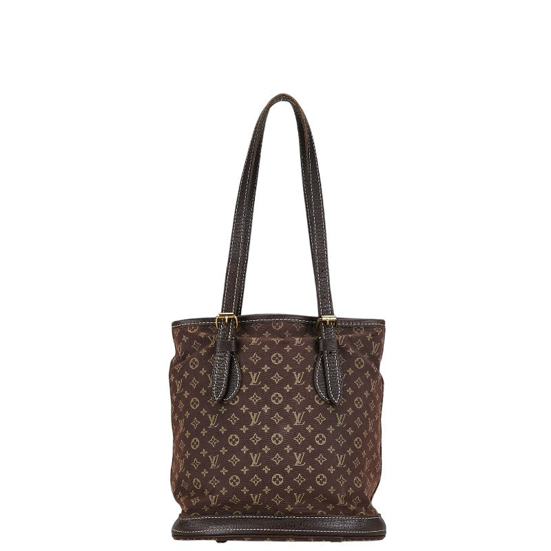 Louis Vuitton Monogram Mini Bucket PM Torch Bag Eve Brown Canvas Leather Louis Vuitton