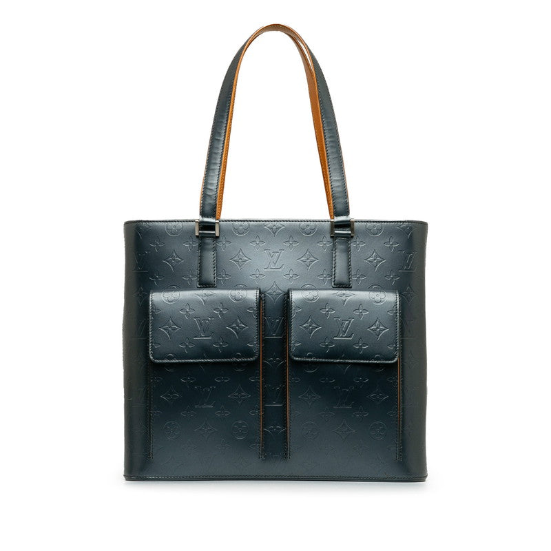 Louis Vuitton Monogram Mat Handbag Leather Blue | Studio Nafay