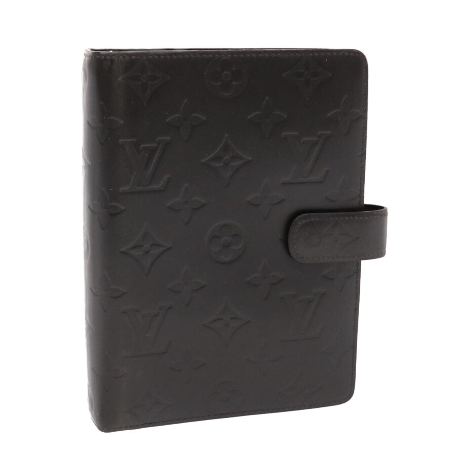 LOUIS VUITTON Monogram Mat Agenda PM Day Planner Cover Viole Auth 49515 | Studio Nafay