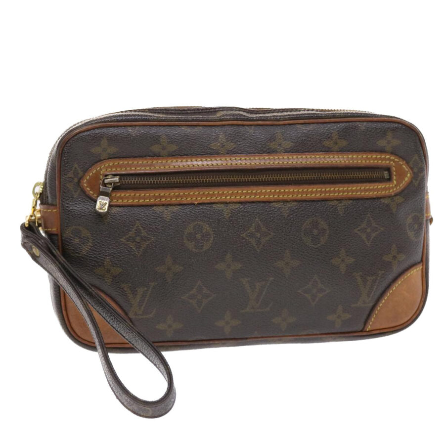 LOUIS VUITTON Monogram Marly Dragonne GM Clutch Bag LV Auth 50327 | Studio Nafay