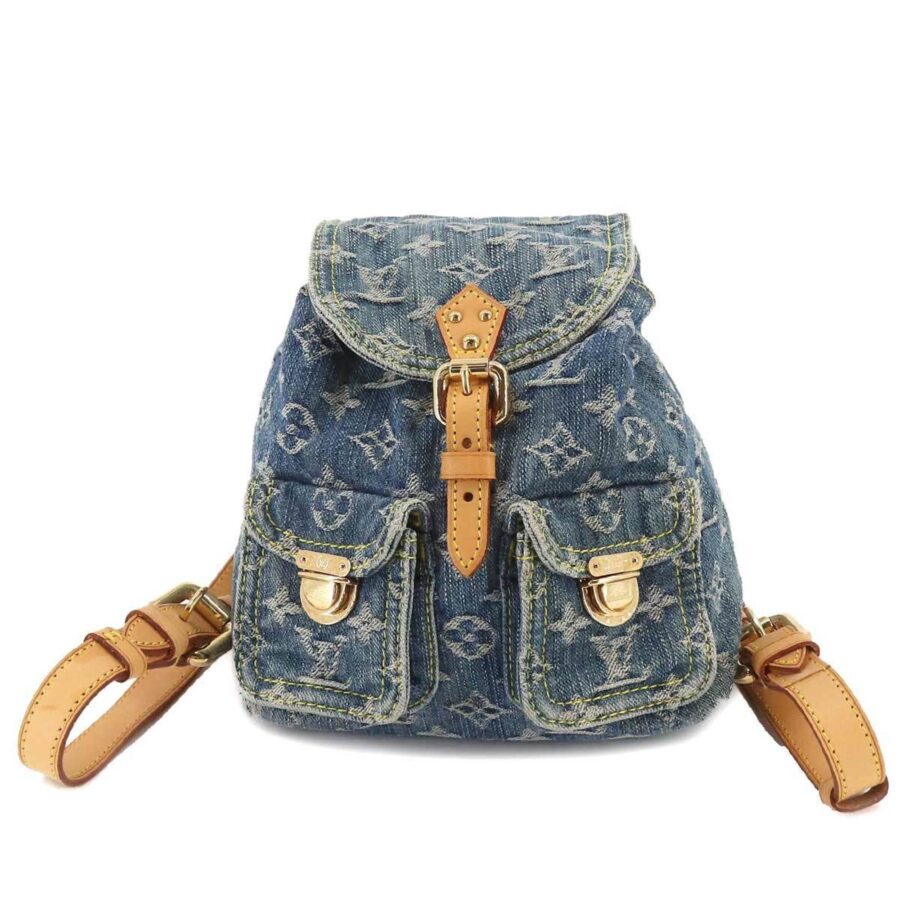 LOUIS VUITTON Monogram Denim Sac A Dos PM Backpack Rucksack Blue | Studio Nafay