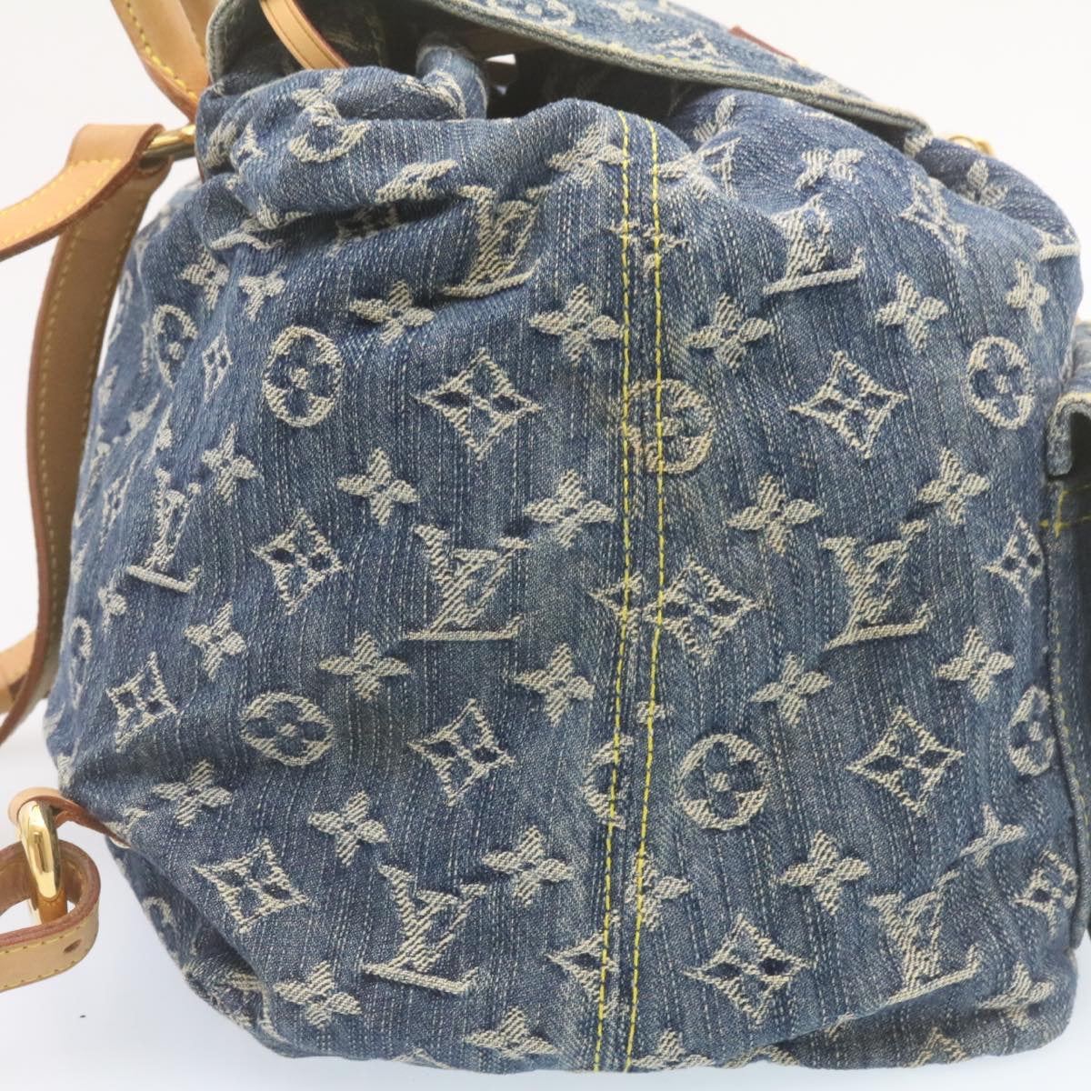 LOUIS VUITTON Monogram Denim Sac A Dos GM Backpack Blue LV 23330A