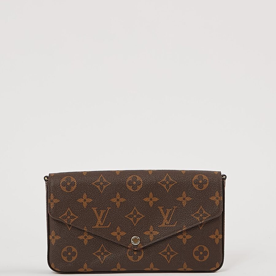 Louis Vuitton Monogram Canvas Pochette Felicie Wallet On Chain | Studio Nafay