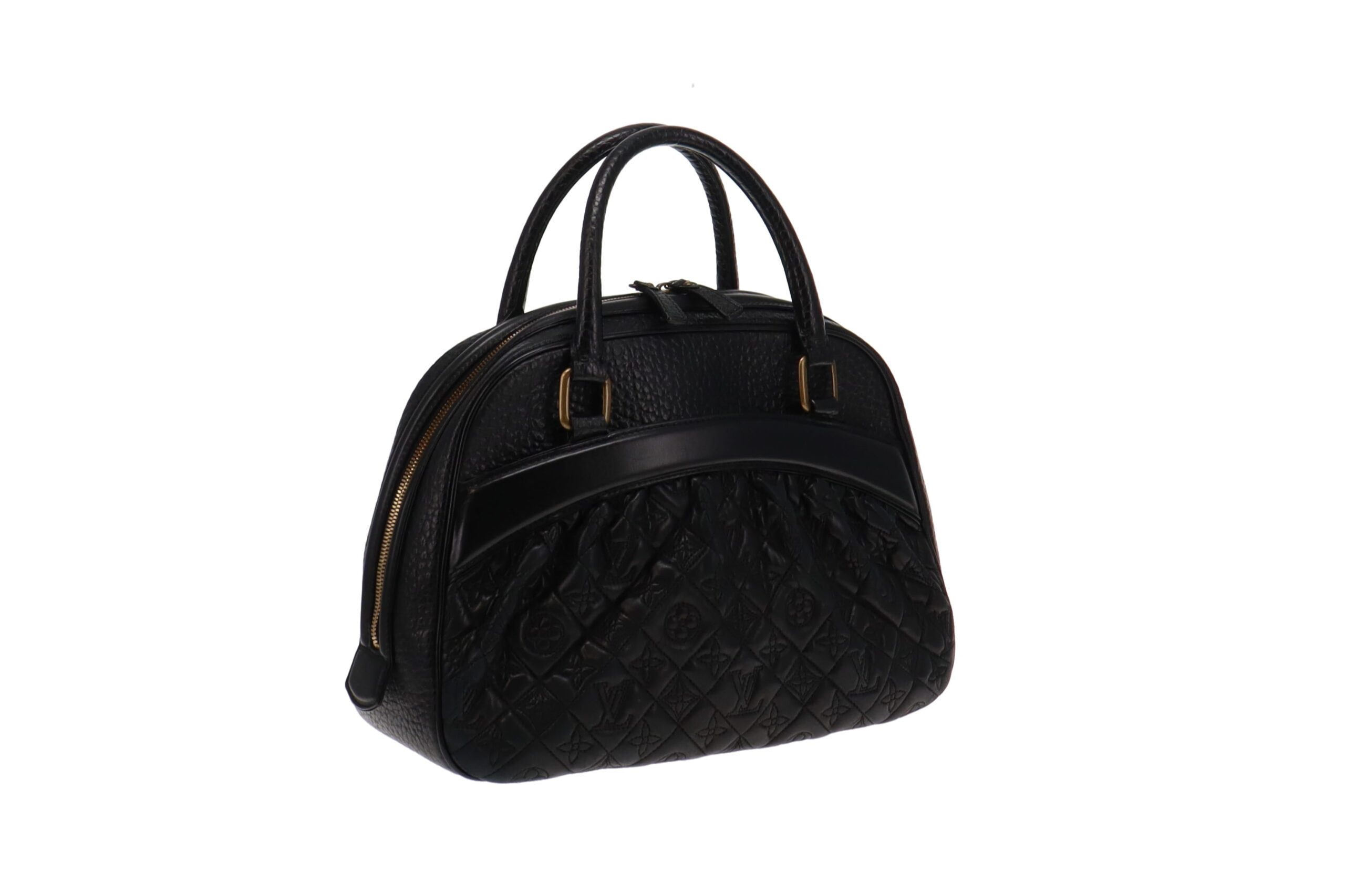 Louis Vuitton Mizi Vienna Quilted Monogram Top Handle Black