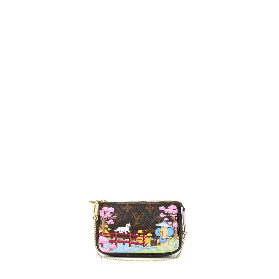 Louis Vuitton Mini Pochette Limited Edition Monogram Canvas / Pink GHW | Studio Nafay