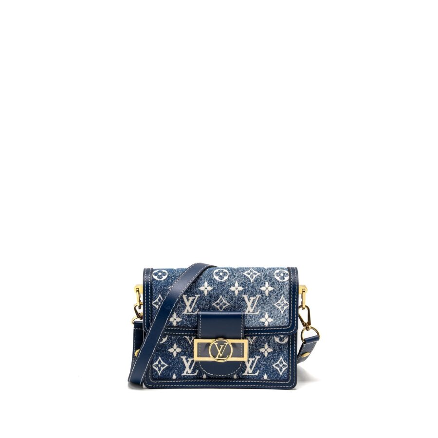 Louis Vuitton Mini Dauphine denim blue GHW | Studio Nafay