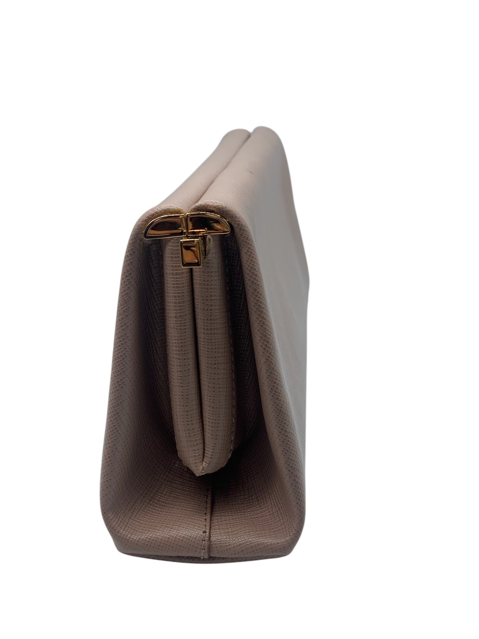 Rosa Saffiano Cuero Bolso de fiesta