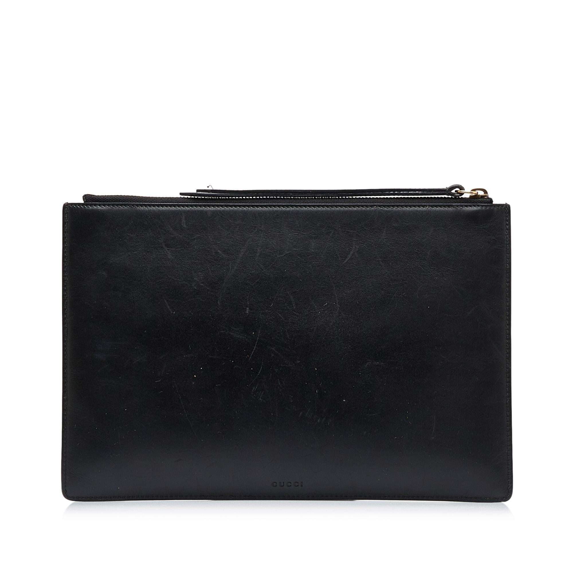 Gucci Gucci Ghost Life is Gucci Leder Clutch