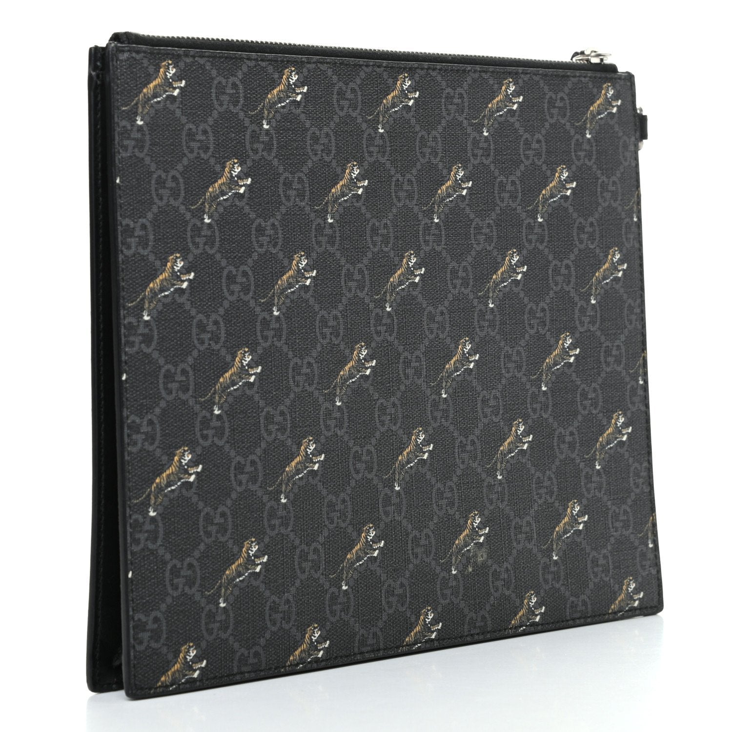 Gucci Black GG Supreme Monogram Tiger Print Clutch Bag 575136 - Product Image 2