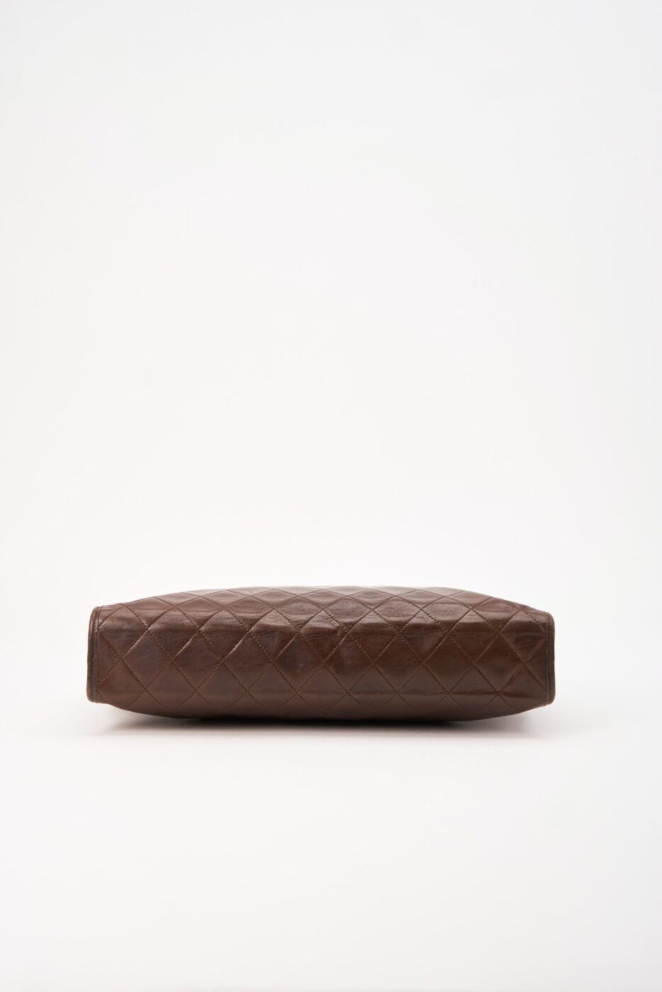 Chanel Brown Leather Clutch Bag With 24K Gold Plated Hardware - Product Image 2