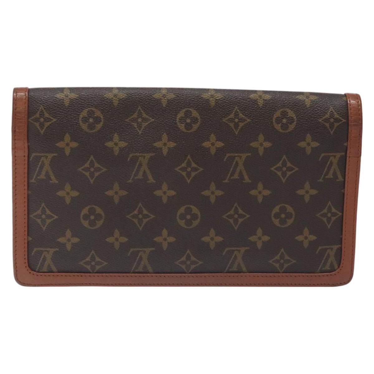 Louis Vuitton Pochette Dame Brown Canvas Clutch Bag ( )