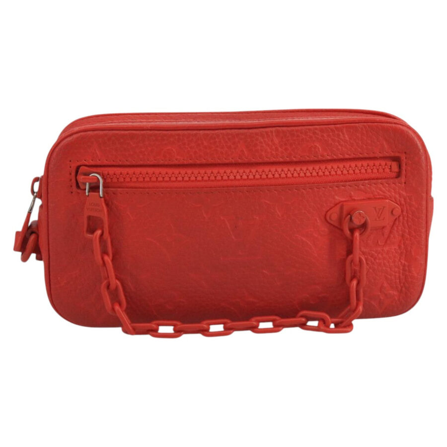 Louis Vuitton Pochette Volga Red Leather Clutch Bag ( ) | Studio Nafay