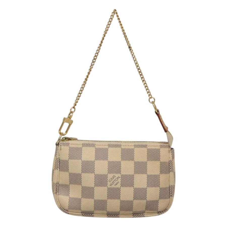 Louis Vuitton Mini Pochette Accessoires White Canvas Clutch Bag ( ) | Studio Nafay