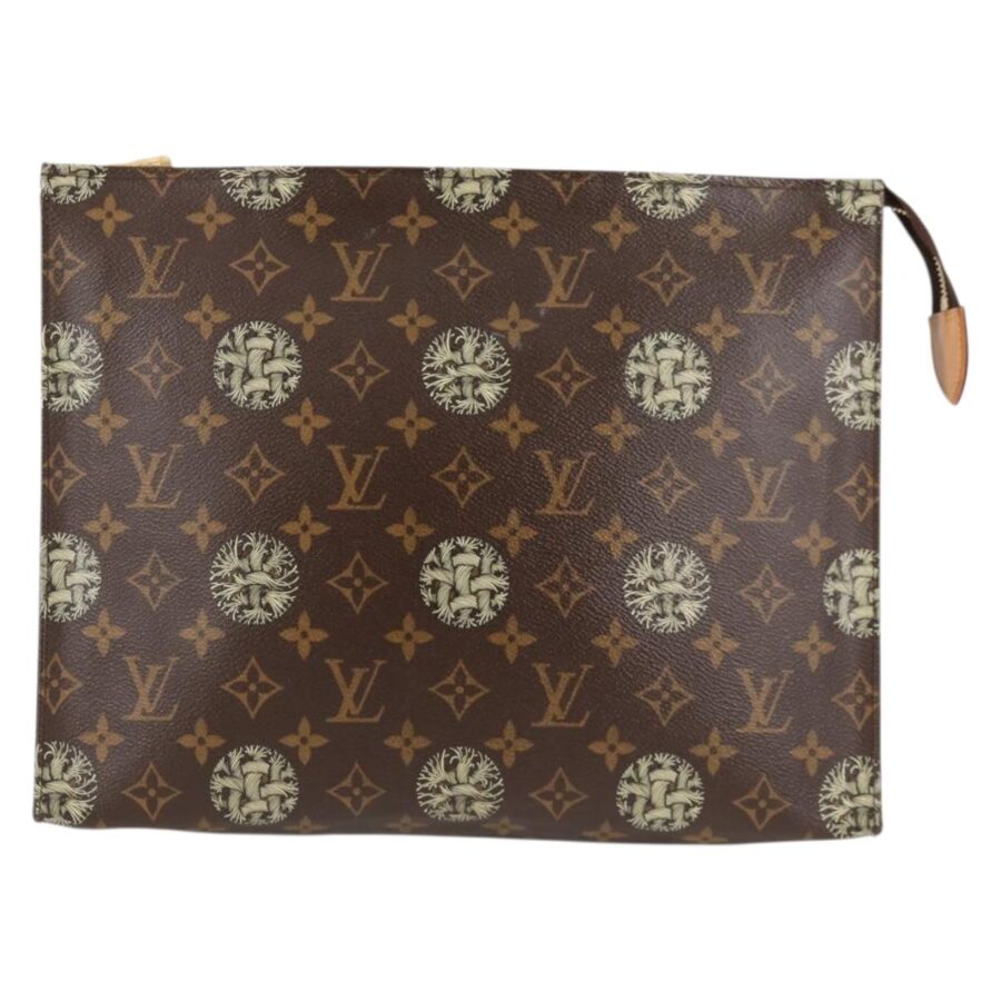 Louis Vuitton Pochette Voyage Brown Canvas Clutch Bag ( ) | Studio Nafay
