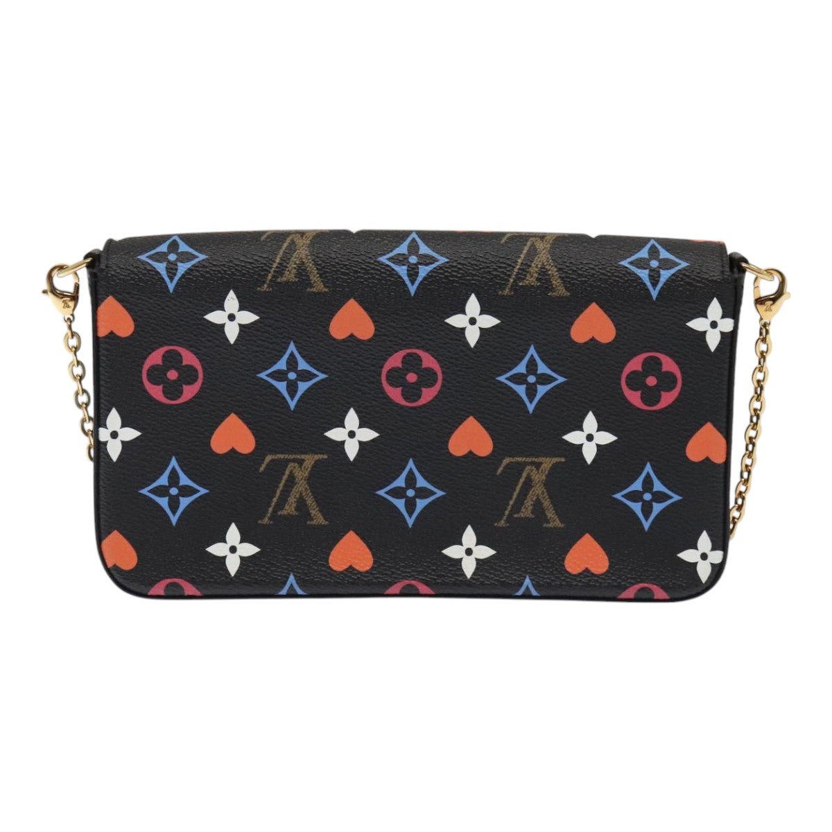 Louis Vuitton Felicie Black Canvas Clutch Bag ( )