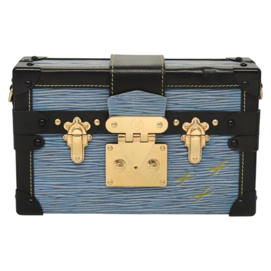 Louis Vuitton Petit Malle Blue Leather Clutch Bag ( ) | Studio Nafay