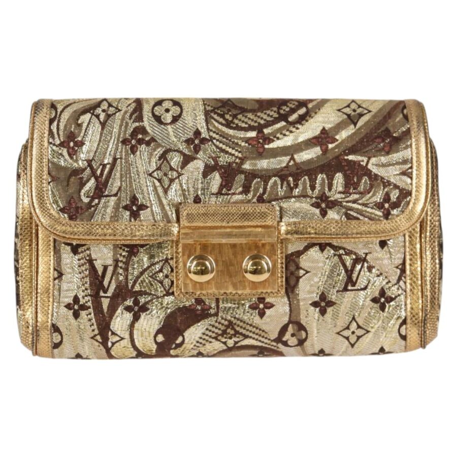 Louis Vuitton Gold Canvas Clutch Bag ( ) | Studio Nafay