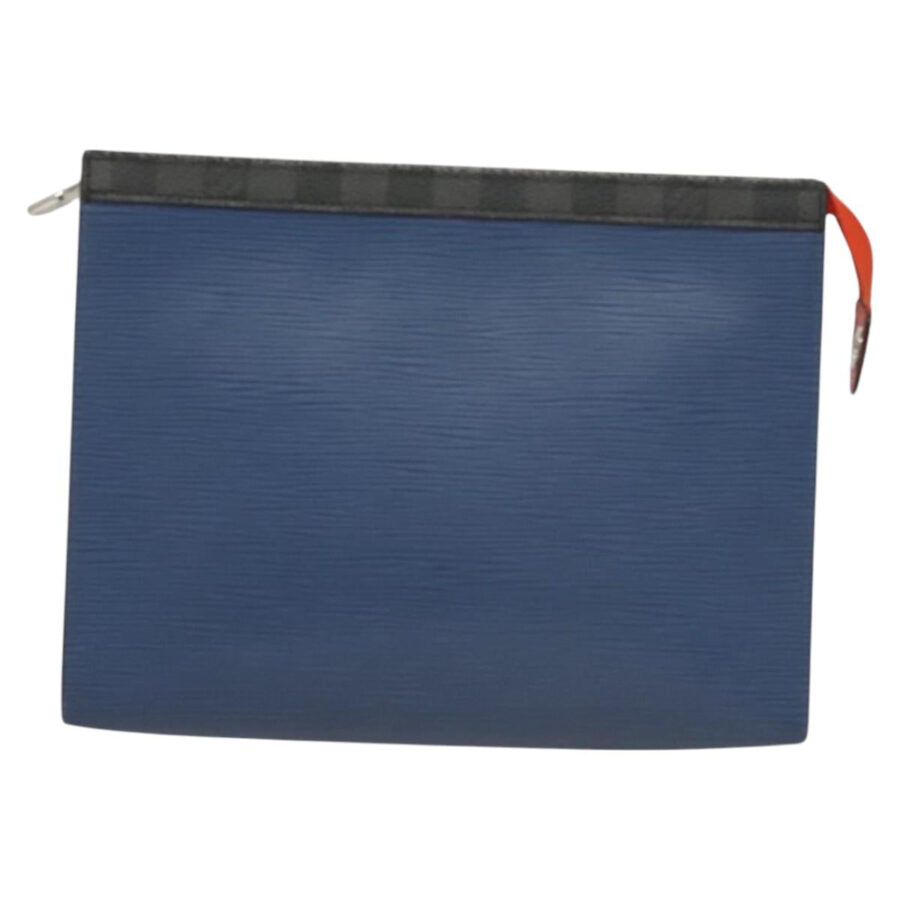 Louis Vuitton Pochette Voyage Blue Leather Clutch Bag ( ) | Studio Nafay