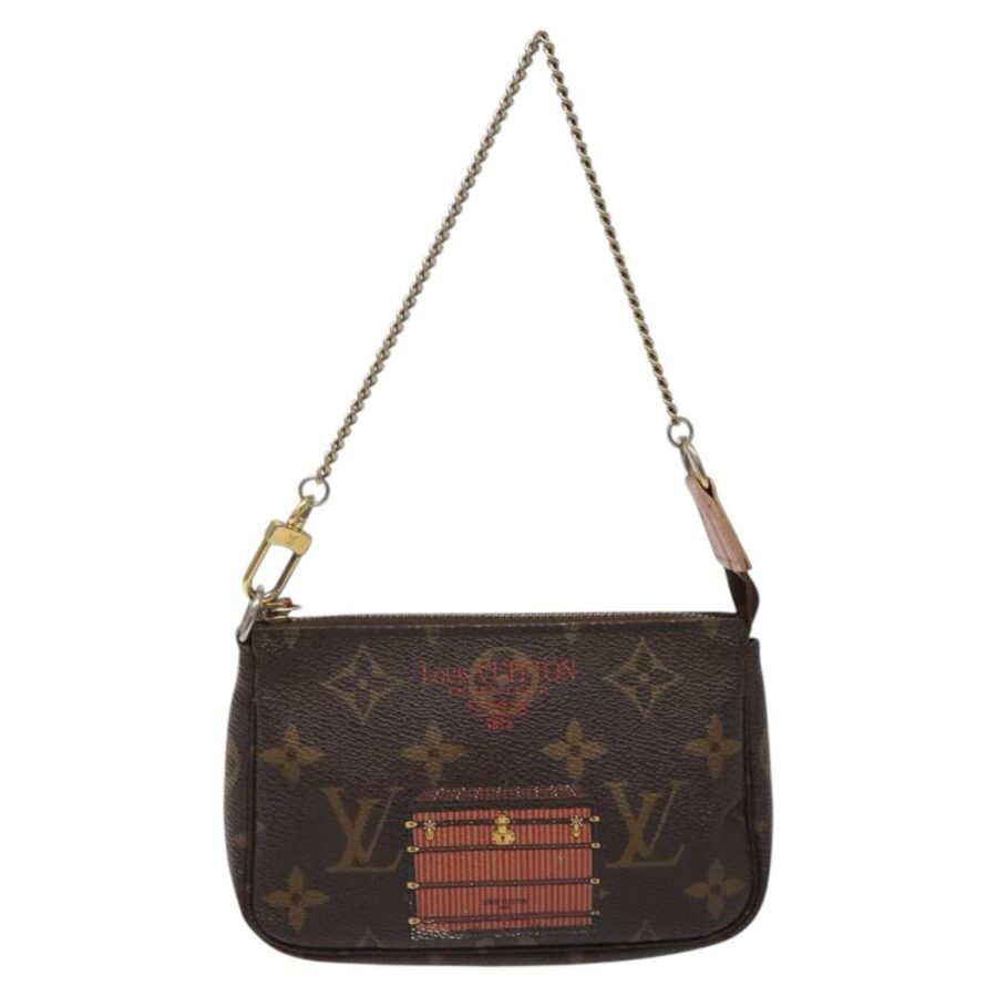 Louis Vuitton Mini Pochette Accessoires Brown Canvas Clutch Bag ( ) | Studio Nafay