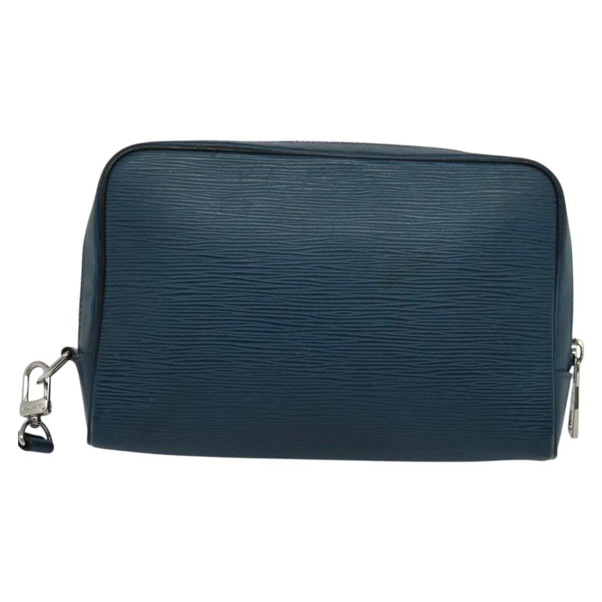 Louis Vuitton Osh Blue Leather Clutch Bag ( )