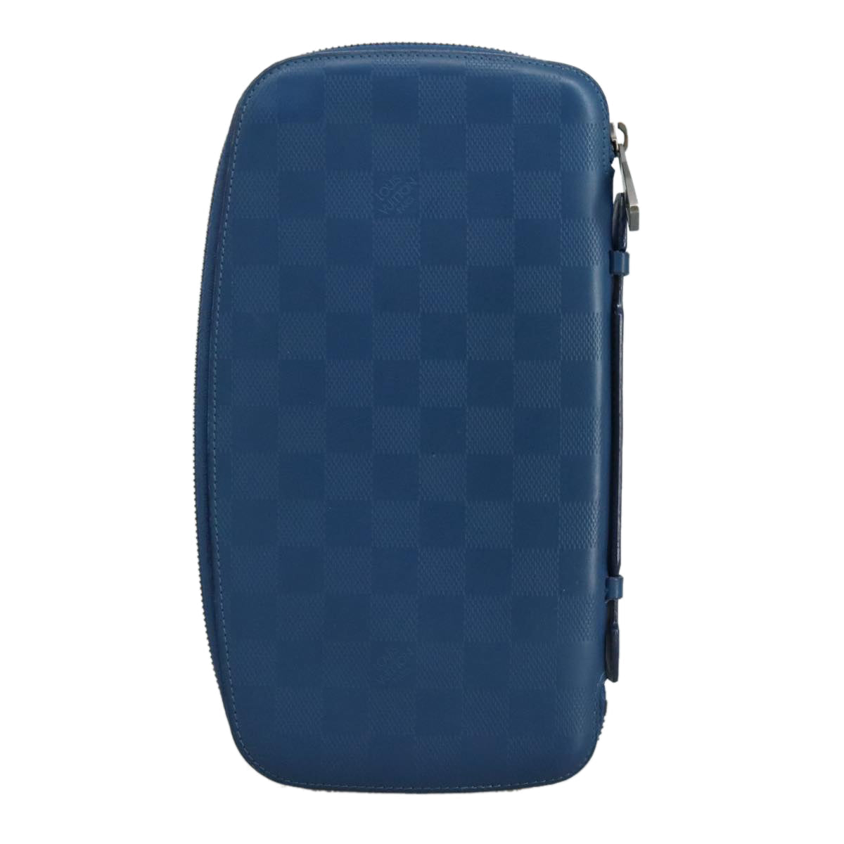 Louis Vuitton Atholl Blue Leather Clutch Bag ( )