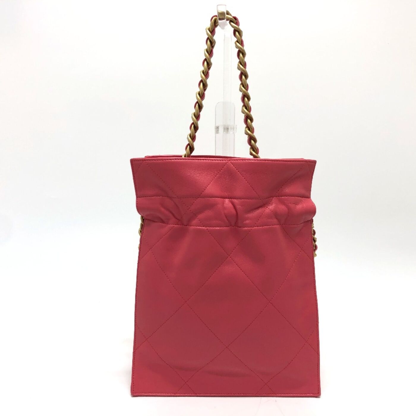 Chanel Chain Hand Bag Pink Goldhardware