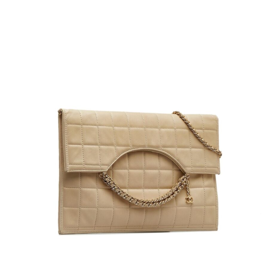 Chanel Choco Bar Fold-Over Satchel | Studio Nafay