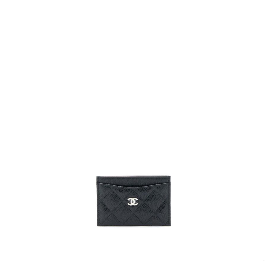 Chanel Classic Holder Caviar Black SHW (Microchip) | Studio Nafay