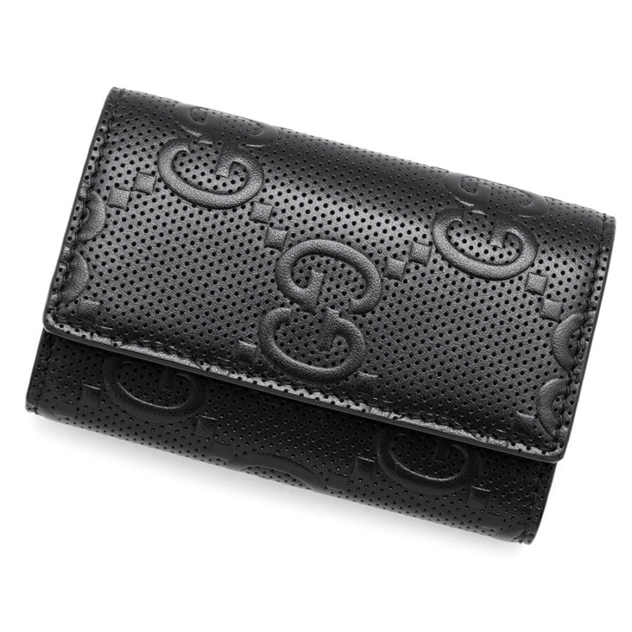 GUCCI ?GG Embossed 6-Key Case Black625565 Leather | Studio Nafay