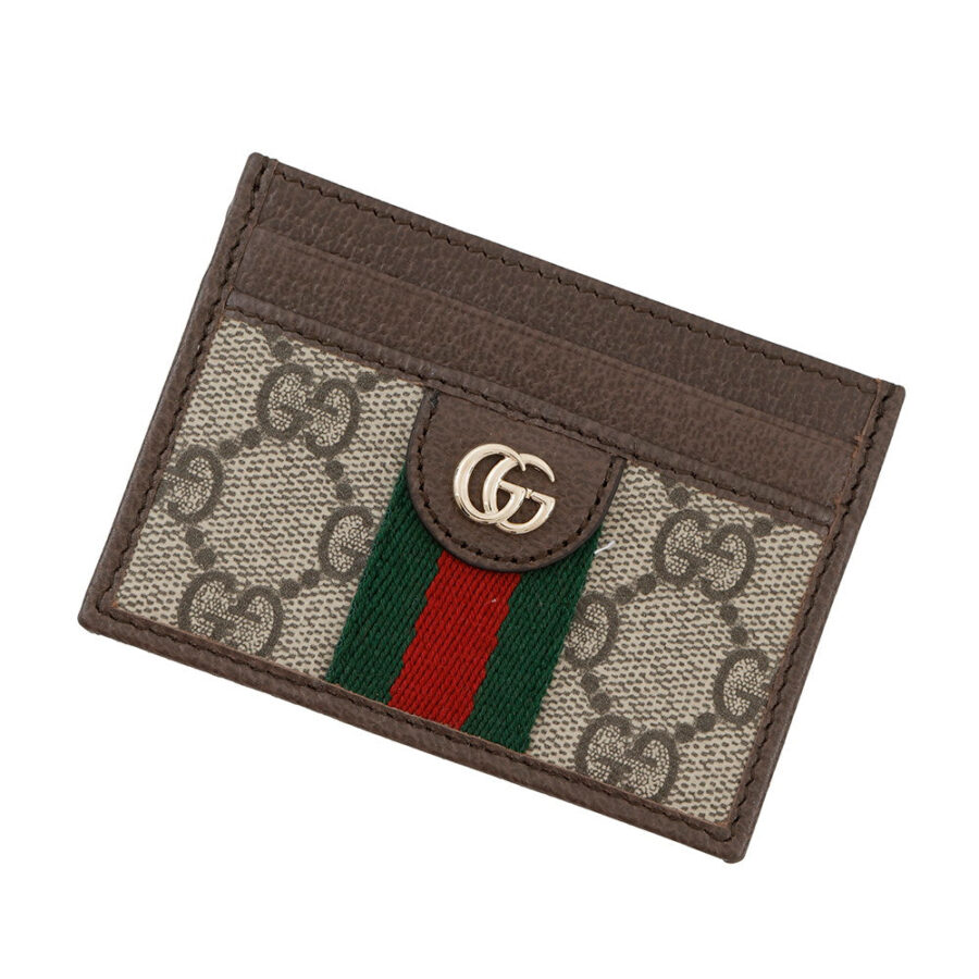 GUCCI ?GG Supreme Offdia Card Case Brown/Beige838486 Leather/PVC | Studio Nafay