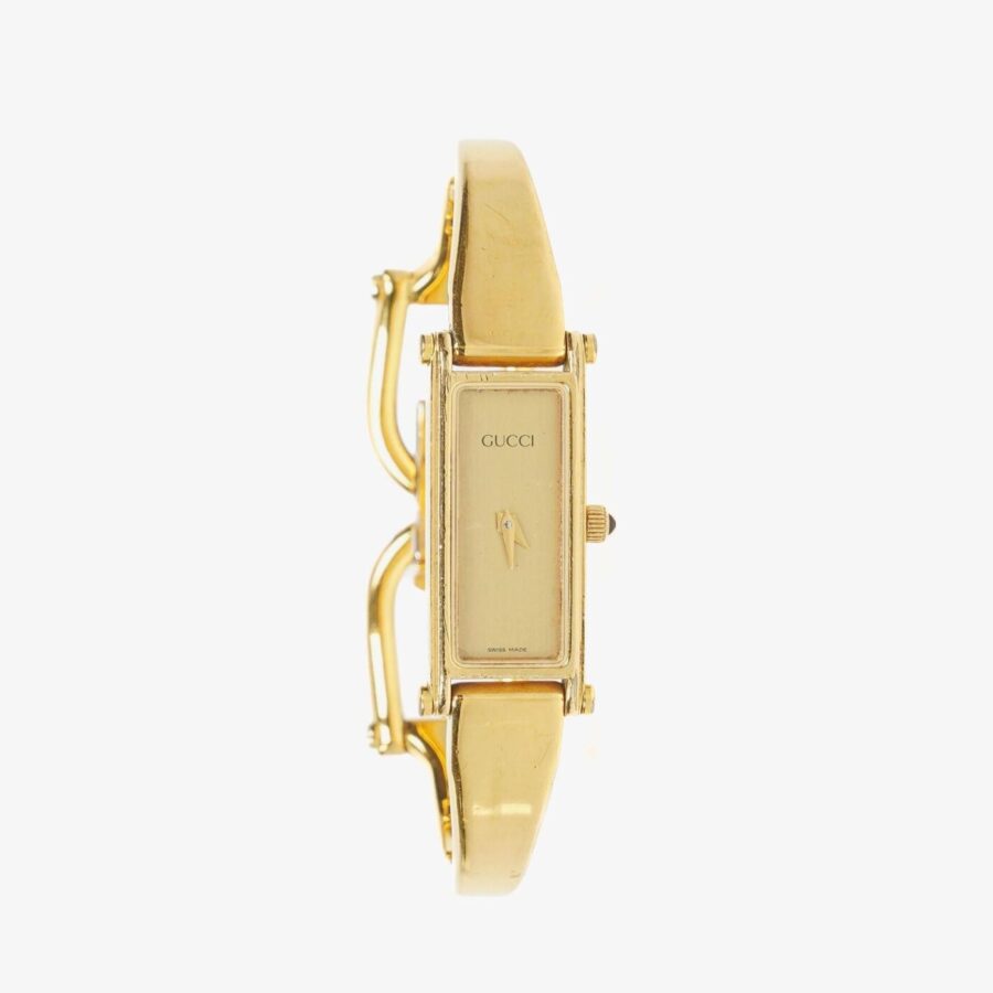 Gucci 1500 Rectangular Gold-Tone Stainless Steel Watch | Studio Nafay