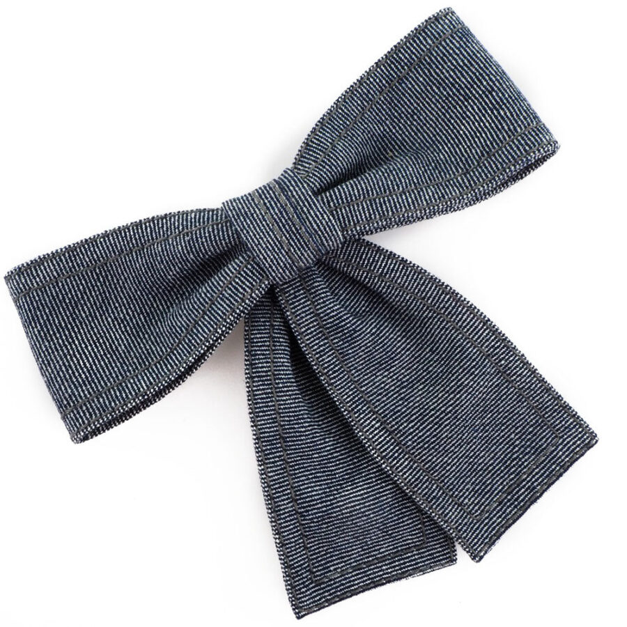 Chanel CHANEL Brooch Ribbon Cotton Denim French Made Blue 24g A+ Ranked Laminated | Studio Nafay