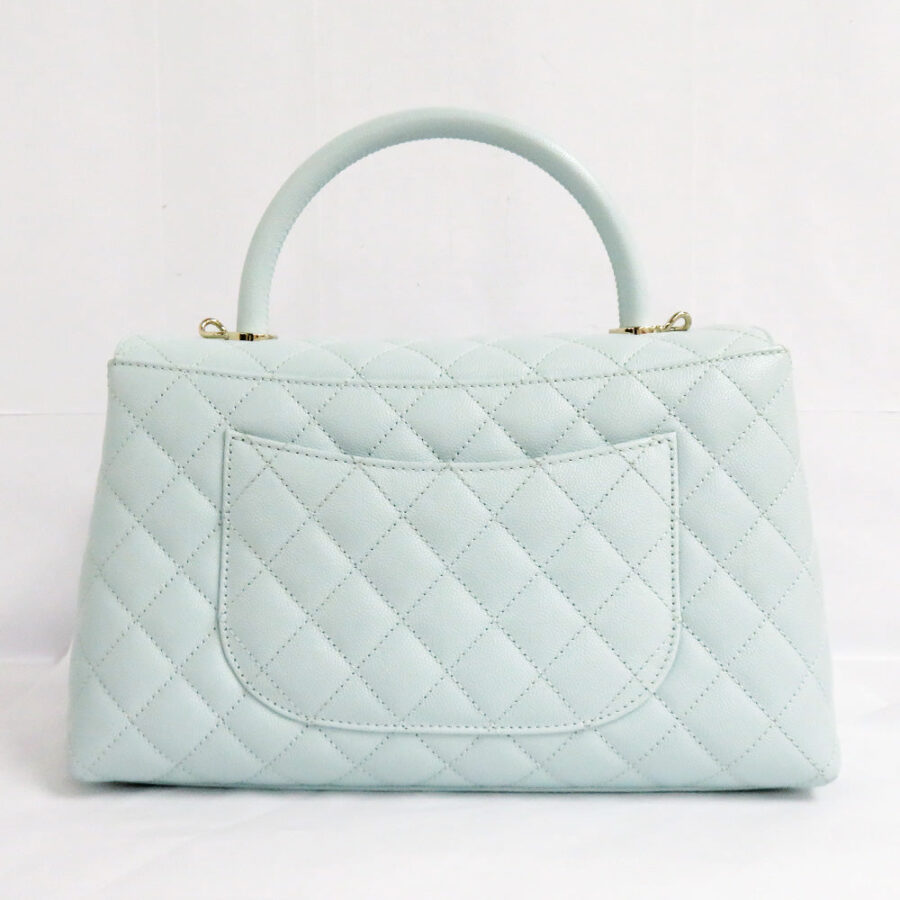 CHANEL CHANEL Coco Handle 29 Top Handle Flap Bag Caviar S Light Blue G Water Color Handbag Shoulder Bag Wade | Studio Nafay