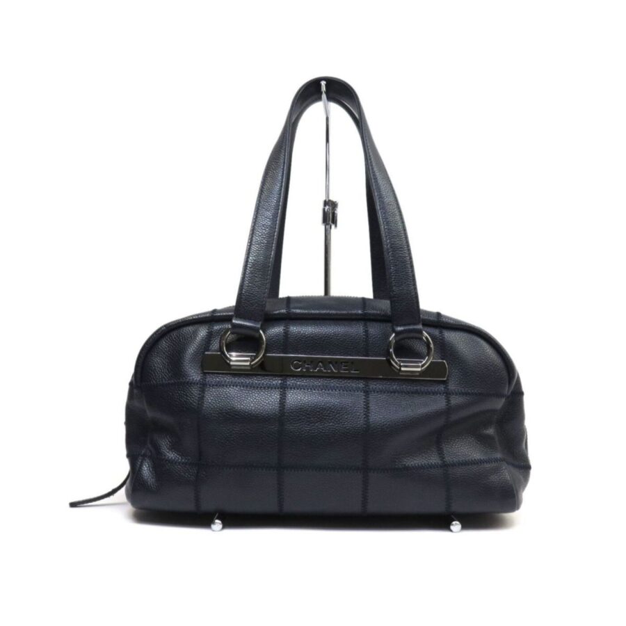 CHANEL Chocolate Bar Boston Bag Shoulder Caviar Skin | Studio Nafay