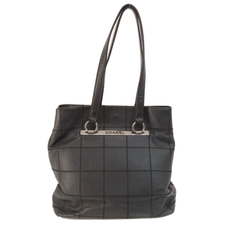 CHANEL Chocolate Bar Tote Bag Caviar Skin Women's | Studio Nafay