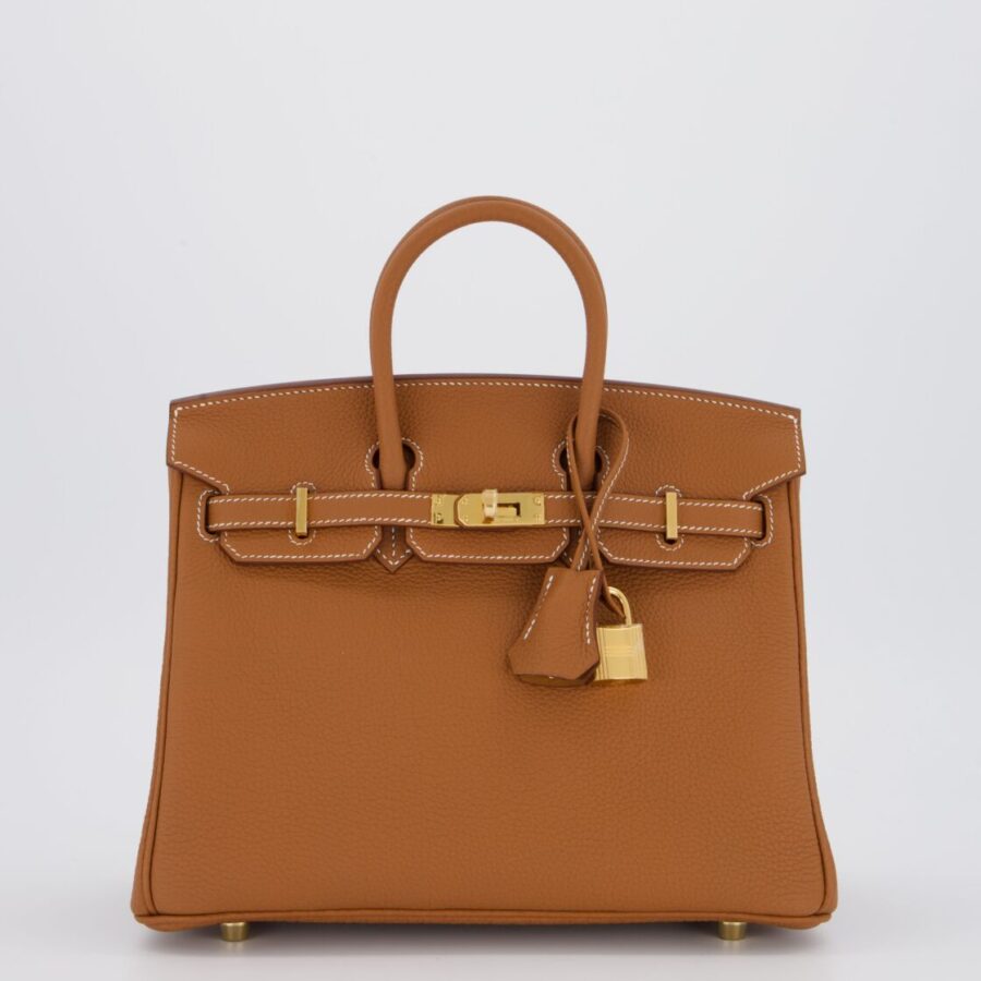 *HOT* Hermes Birkin 25 Retourne سلة التسوق in Gold Togo Leather with Gold Hardware | Studio Nafay
