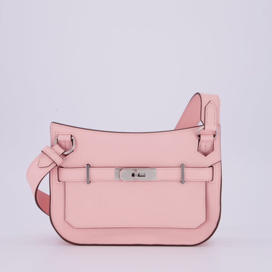 *RARE & HOT* Hermes Mini Jypsiere Bag in Rose Sakura Swift Leather with Palladium Hardware | Studio Nafay