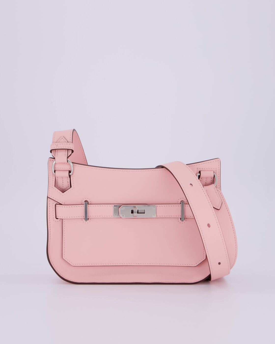 *RARE & HOT* Hermes ميني Jypsiere Bag in Rose Sakura Swift جلد with Palladium Hardware
