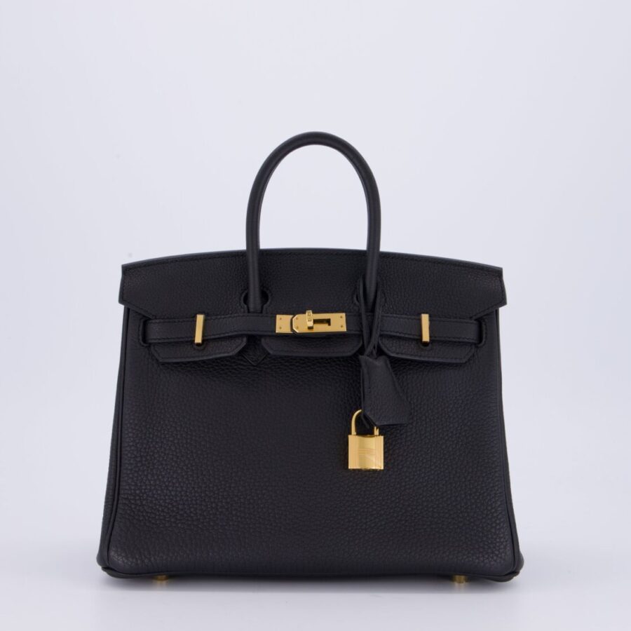 *HOT* Hermes Birkin 25 Retourne سلة التسوق in Noir Togo Leather with Gold Hardware | Studio Nafay