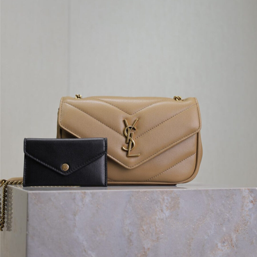 LOULOU MINI 20 IN MILK TEA SHEEPSKIN GOLD HARDWARE | Studio Nafay