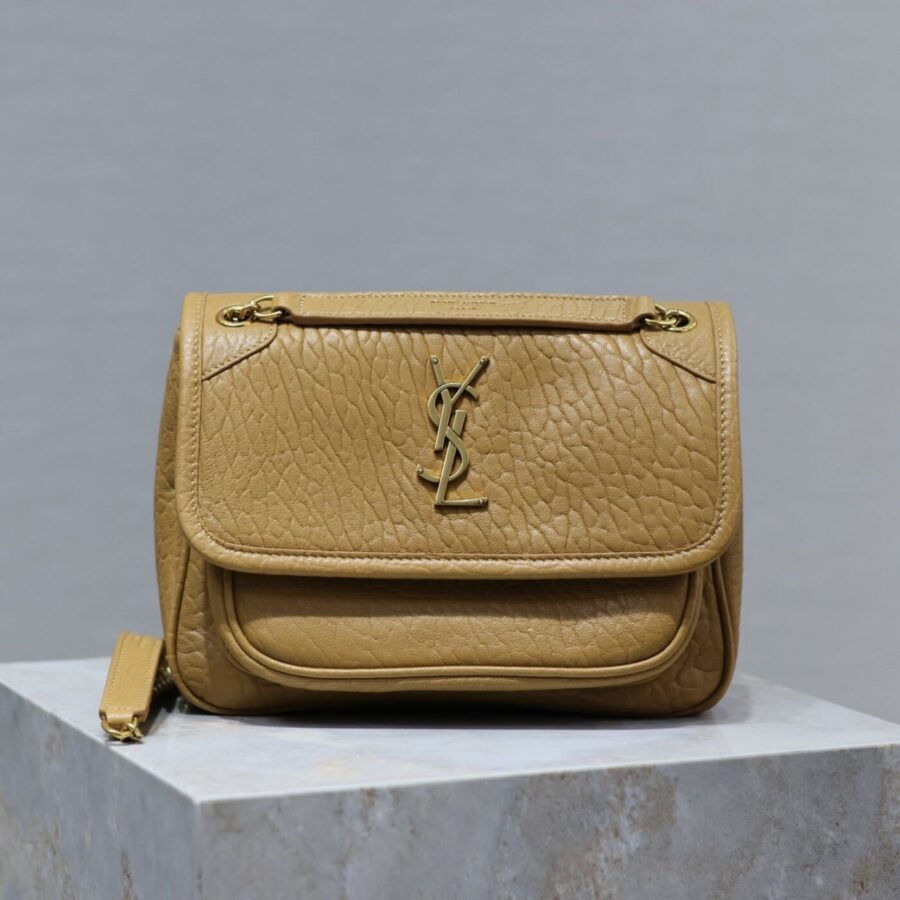 NIKI BABY 22 IN DIJON YELLOW ELEPHANT PATTERN LAMBSKIN | Studio Nafay