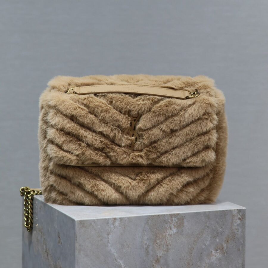 NIKI MEDIUM 28 IN DARK BEIGE RABBIT FUR | Studio Nafay