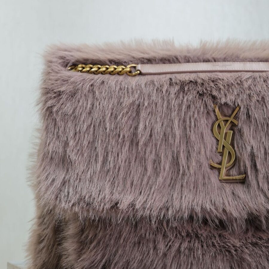 NIKI 47 IN LIGHT PURPLE RABBIT FUR GOLD HARDWARE | Studio Nafay