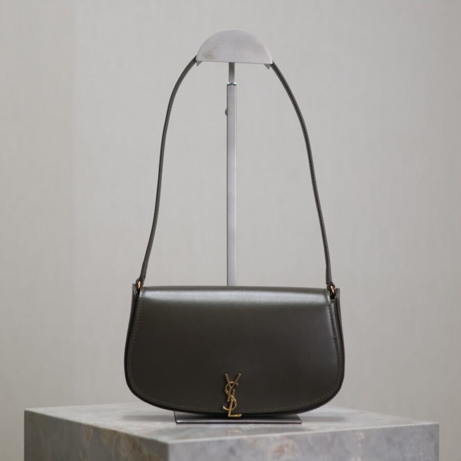 MINI VOLTAIRE IN BOX 17 IN KOMBU GREEN CALFSKIN GOLD LOGO | Studio Nafay